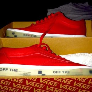 Red Vans Worn Once